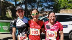 Podio femenino de la Traschinepro Trail, celebrada el pasado domingo en Caldearenas