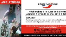 Imagen difundida por la Policía francesa del sospechoso del ataque en Lyon.