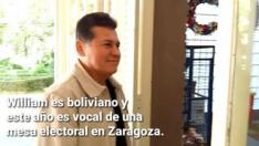 William Cáceres, boliviano... y vocal de mesa