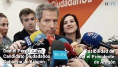Daniel Pérez Calvo: "Si me he presentado a las elecciones ha sido para ser presidente de Aragón"