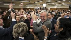 Azcón, ayer en la celebración del PP