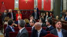 Una de las primeras fotos del arranque del juicio, al que asistió Quim Torra