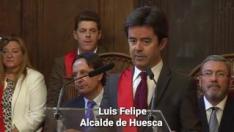 Luis Felipe, alcalde por sorpresa (y sin discurso preparado) de Huesca