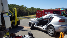 Accidente La Puebla de Castro