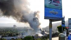 Imagen del incendio que se declaró en 2008 en los estudios del grupo Universal en Los Ángeles.