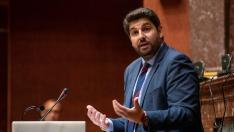 El candidato del PP a la presidencia del Gobierno de Murcia, Fernando López Miras.