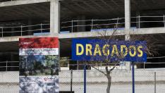 El esqueleto del edificio, ubicado en la calle de Fray Luis Urbano.