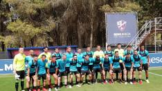 Los 23 futbolistas que se han vestido de corto en el primer entrenamiento del año.