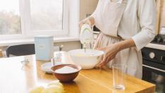 Preparación para la tarta de limón.