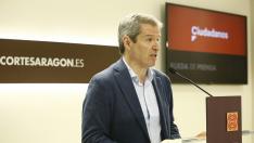 El portavoz de Ciudadanos en las Cortes de Aragón, Daniel Pérez Calvo.
