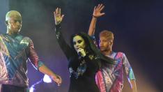 Alaska, la mitad de Fangoria, en una reciente actuación en las fiestas de San Lorenzo.