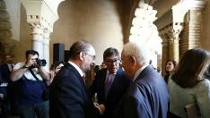 Toma de posesión de Javie Lambán como presidente de Aragón en el palacio de la Aljafería.