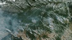 Focos de los incendios en la Amazonía.