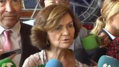 La vicepresidenta del Gobierno en funciones explica la decisión de mantener la misión de la fragata Audaz