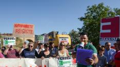 Manifestación en Navarrete para reclamar la mejora del viejo puente ferroviario