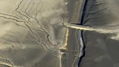 Imágenes aéreas de la sequía en Mediano.