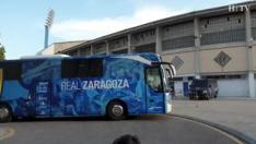 Los dos equipos, el Real Zaragoza y el Elche C.F., ya están en el estadio de La Romareda para disputar el partido de esta jornada.