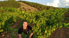 Jorge Barbería, en una viña de cepas viejas de garnacha.