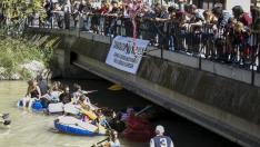 Varias embarcaciones, durante la Bajada del Canal del año pasado.