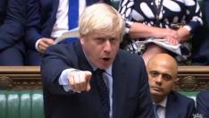 Johnson en el Parlamento británico.