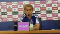 El jugador japones del Real Zaragoza, Shinji Kagawa, ha hablado este jueves en rueda de prensa y ha explicado si sus expectativas se han cumplido tras un mes en el equipo y qué pasará si le llama la selección japonesa.