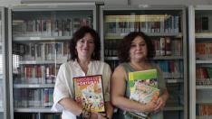 Julia Jiménez, directora del Cnetro Universitario de Lenguas Modernas de Zaragoza, y Lourdes Eced, profesora de portugués.