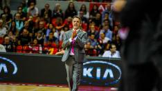 El entrenador del Casademont Zaragoza, Porfirio Fisac.