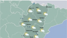 Mapa de previsiones de la Aemet para este viernes.
