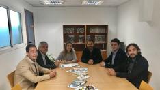 Imagen del encuentro entre la consejera de Ciencia, representantes de Aspanoa y los investigadores.