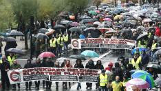Manifestación de pensionistas este sábado en San Sebastián.
