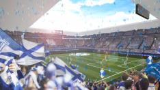 Este será el aspecto de Mendizorroza una vez concluyan las obras de ampliación y mejora de sus instalaciones.