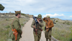 Recreación de la Guerra Civil en el Ruta Orwell por Primera Línea este año.