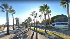 Paseo marítimo Antonio Machado de Málaga.
