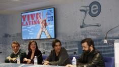 Rafael García Garrido, Sara Fernández, Nacho Royo y Pablo Ferrer presentaron el festival Vive Latino en la Expo