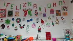La decoración que han hecho los voluntarios de Aspanoa en Oncopediatría.