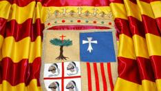 BANDERA DE ARAGON / 9-08-02/ FOTO: JUAN CARLOS ARCOS BANDERA01.JPG