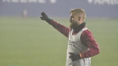 Pulido, durante el primer entrenamiento tras el parón navideño.