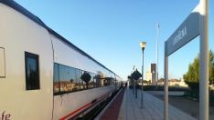 Estación de Cariñena, que ya cuenta con una máquina de autoventa, en una imagen de archivo.