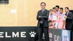 El entrenador Santi Herrero, en el partido Fútbol Emotion-Palma de la anterior temporada