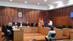 El acusado, durante el juicio celebrado este jueves en la Audiencia de Zaragoza.