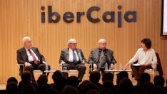 José Angel Biel, Eduardo Serra, Joaquín Leguina y la periodista Eva Pérez Sorribes