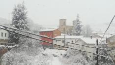 Imagen de la nevada en Trasmoz