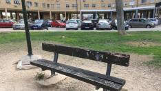 Un banco del parque de Valmaseda