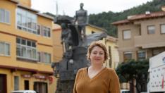 Estefanía Fernández, en la plaza del Regallo de Andorra.