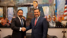 Santiago Abascal en su reunión con Ted Cruz.