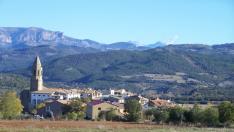 Vista del pueblo de Laguarres.