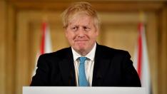 FILE PHOTO: British PM Johnson gives daily address to nation on coronavirus in London