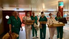 Entrega de GastroAplauSOS en el Hospital Clínico de Zaragoza