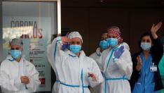 Agradecimiento a los sanitarios en Madrid