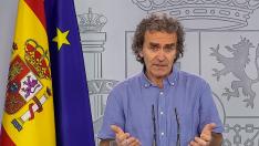 Fernando Simón, en la rueda de prensa de este sábado.